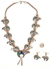 NAVAJO SILVER & MULTISTONE BEA