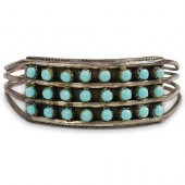 NAVAJO SILVER "SNAKE EYE" TURQ