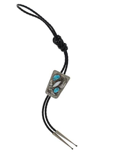 NAVAJO SILVER TURQUOISE & MOTHER OF