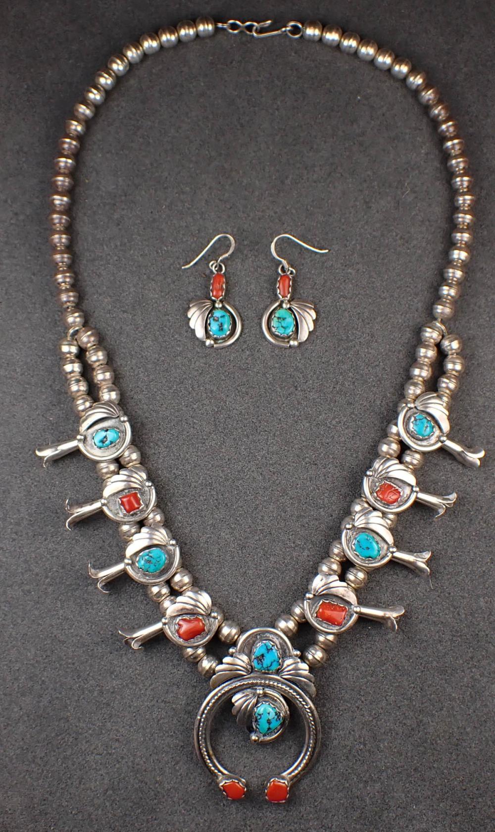 NAVAJO SQUASH BLOSSOM NECKLACE