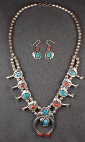 NAVAJO SQUASH BLOSSOM NECKLACE