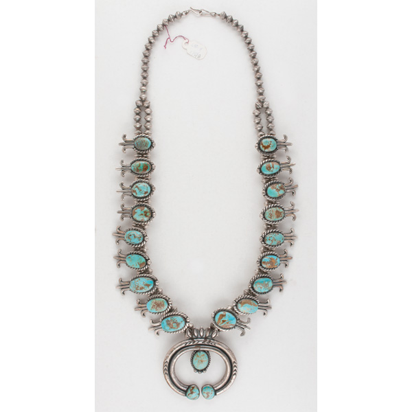 Navajo Squash Blossom Necklace with