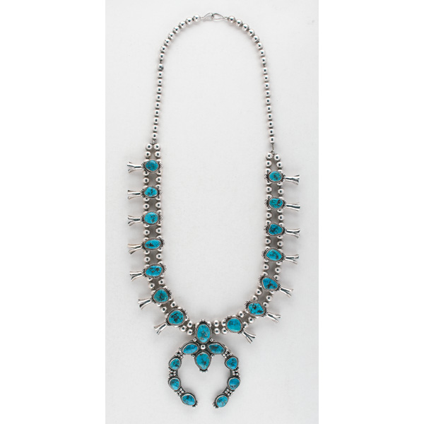 Navajo Squash Blossom Necklace with