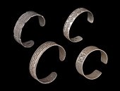Navajo Stamped Silver Bangles