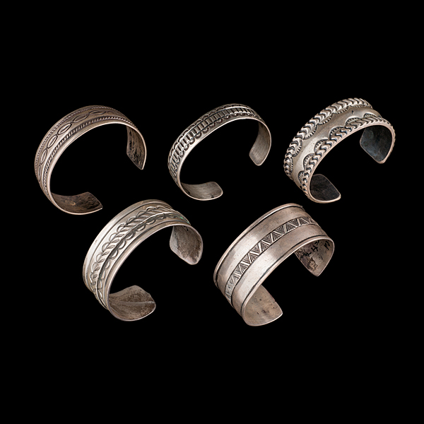 Navajo Stamped Silver Cuff