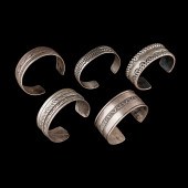 Navajo Stamped Silver Cuff Bra