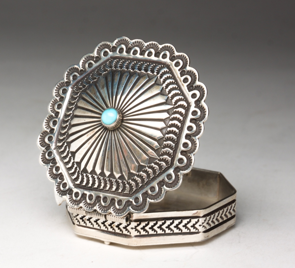 NAVAJO STERLING BOX BY DANIEL