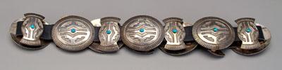 Navajo sterling concho belt,