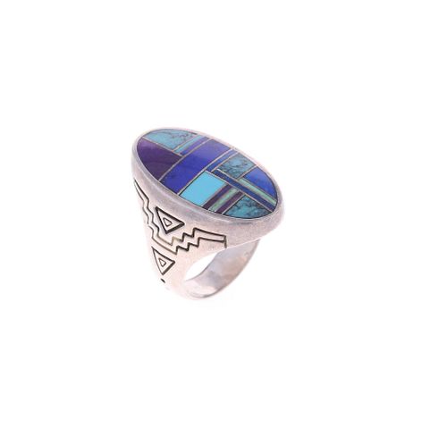NAVAJO STERLING SILVER MULTISTONE