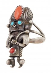 NAVAJO STERLING SILVER, TURQUO