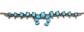 NAVAJO STERLING TURQUOISE SQUA