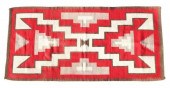 NAVAJO STORM PATTERN WOOL RUG,