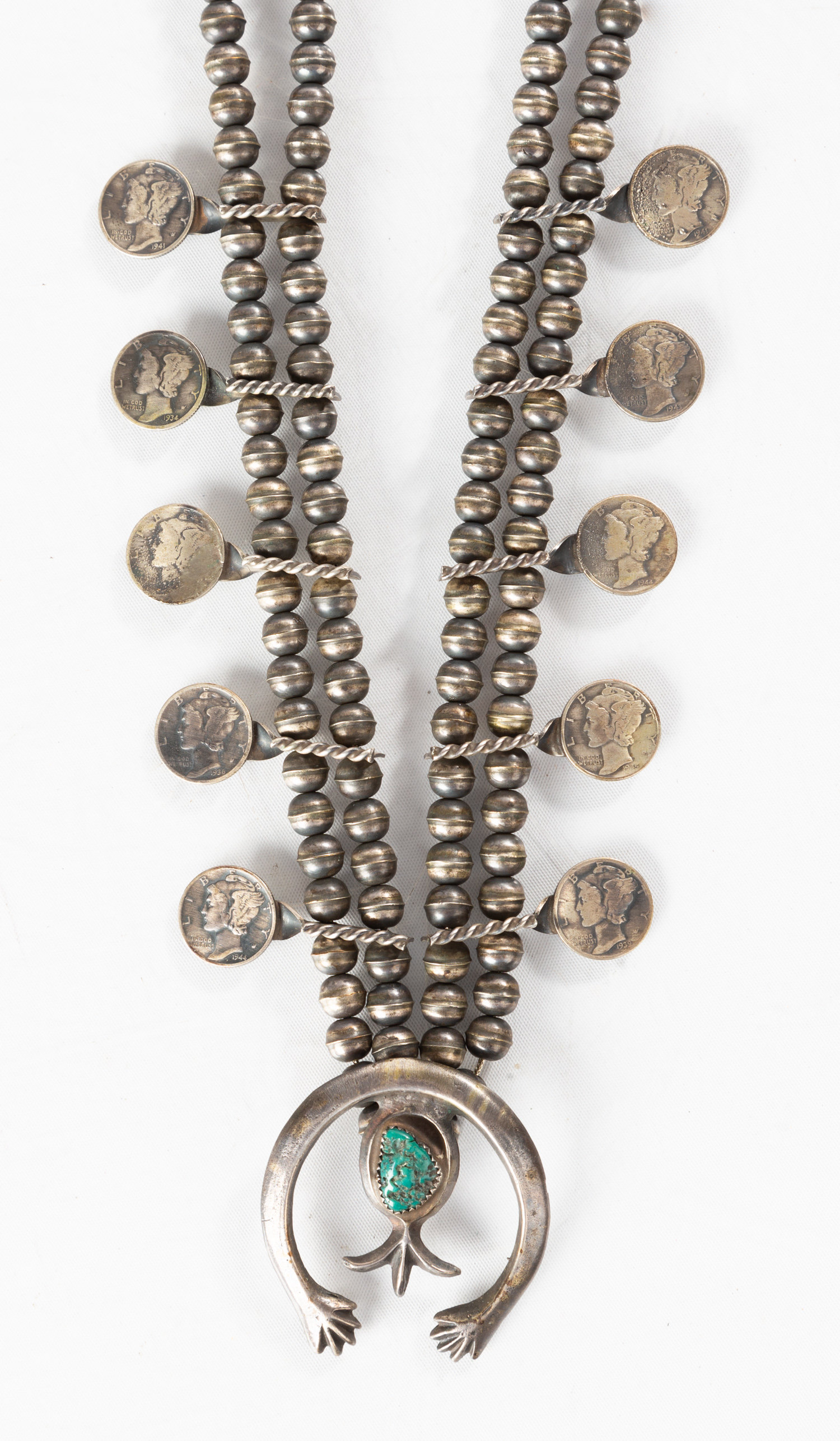NAVAJO TURQUOISE & SILVER COIN
