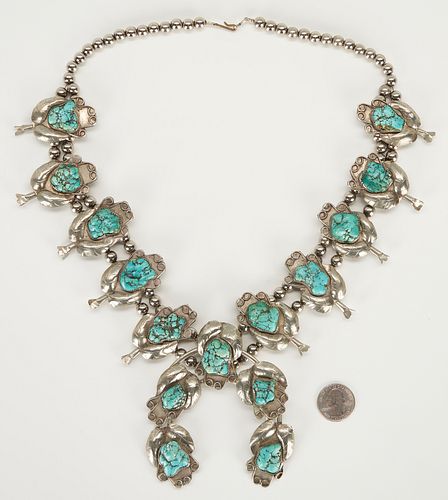 NAVAJO TURQUOISE & SILVER SQUASH
