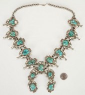NAVAJO TURQUOISE & SILVER SQUA