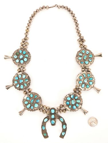 NAVAJO TURQUOISE & SILVER SQUASH
