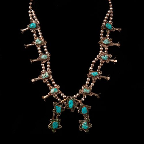 NAVAJO TURQUOISE SQUASH BLOSSOM