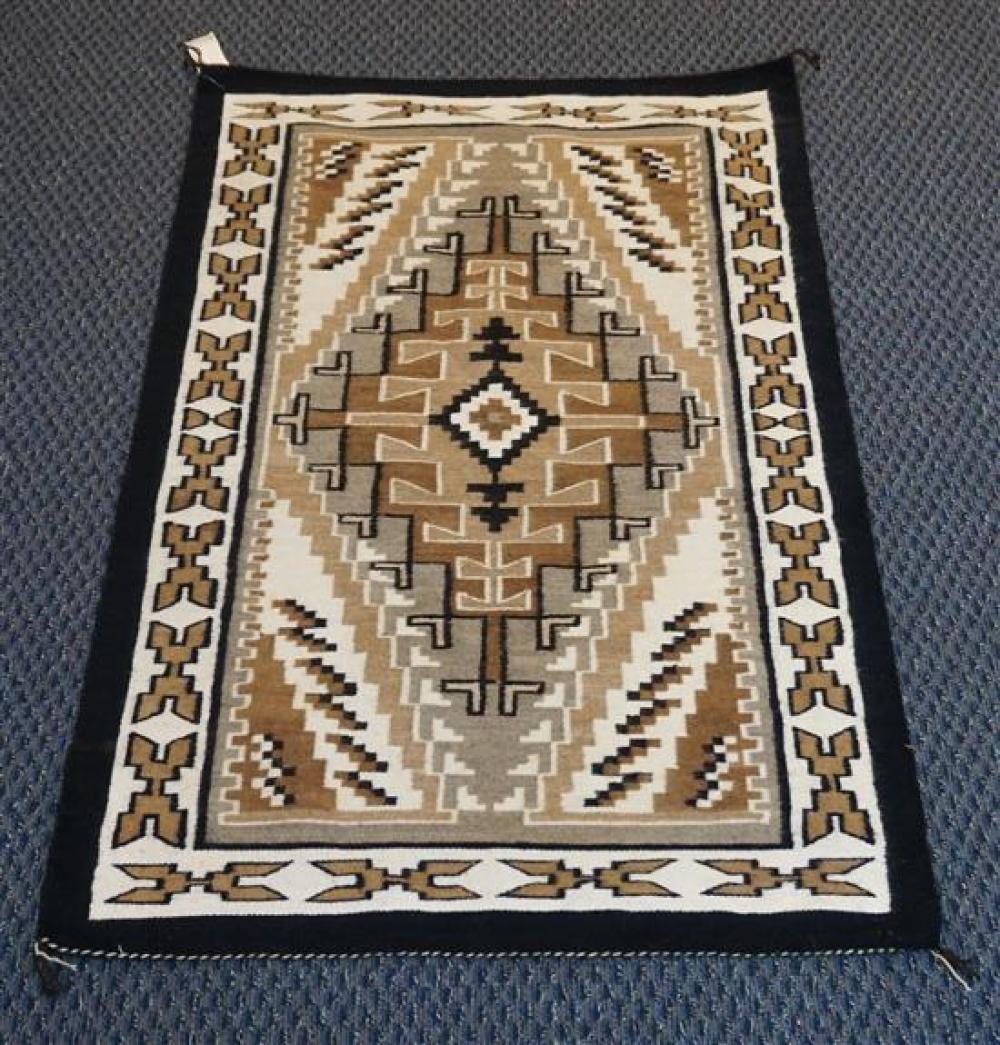 NAVAJO 'TWO GRAY HILLS' WOVEN RUG