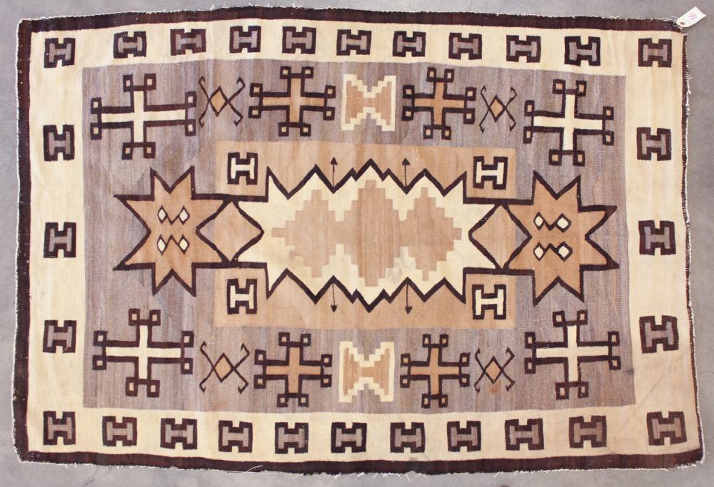 NAVAJO TWO GREY HILLS WEAVING,