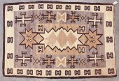 NAVAJO TWO GREY HILLS WEAVING,