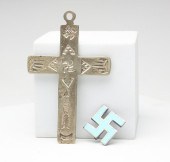 NAVAJO WHIRLING LOG CROSS AND