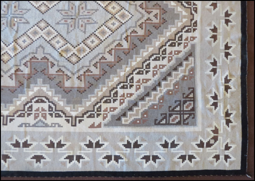 NAVAJO WOOL CARPET. 11'9'' x 9'