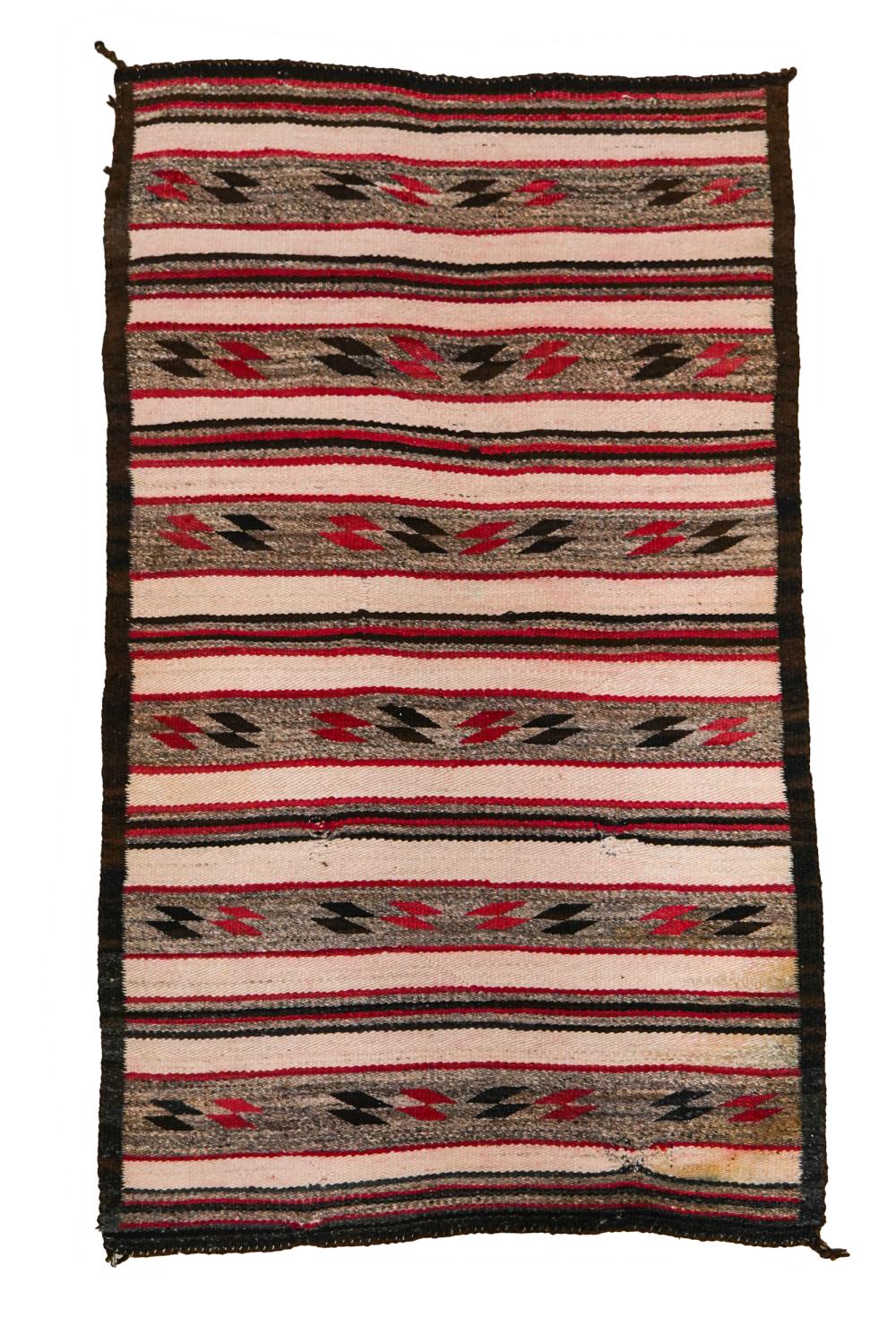 NAVAJO WOOL RUGwith black and red