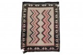 NAVAJO WOOL RUGwith zig-zag mo