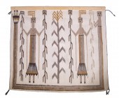 NAVAJO YEI BI CHAI RUG, CIRCA
