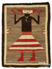 NAVAJO YEI PICTORIAL WEAVING<b