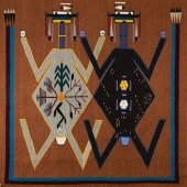 NAVAJO YEI PICTORIAL WOVEN BLA