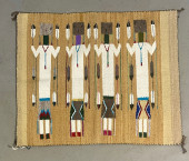 NAVAJO YEI RUG<br>Mid-century,