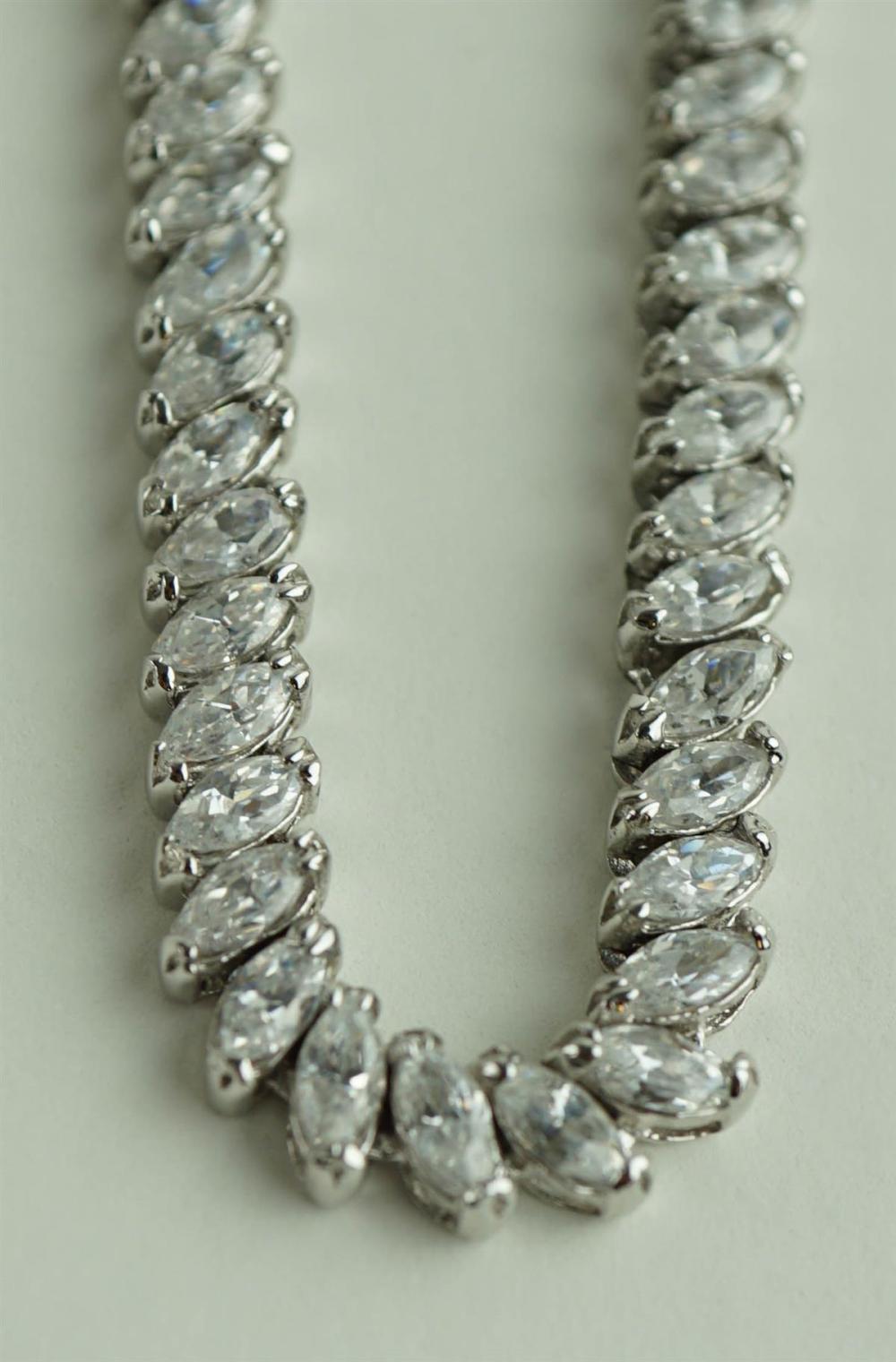 NAVETTE SHAPED FAUX DIAMOND