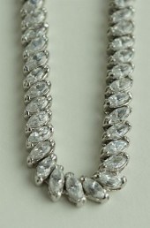 NAVETTE SHAPED FAUX DIAMOND NE