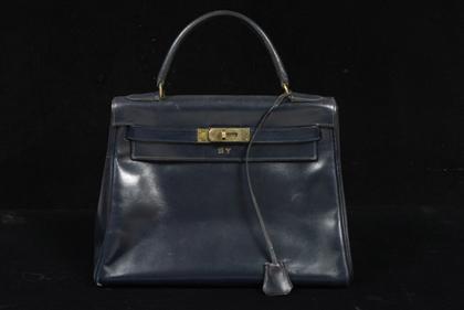 Navy blue 29cm Hermes Kelly