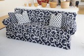 NAVY BLUE AND WHITE SWIRL DESI