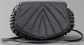 NAVY BLUE LEATHER HANDBAG Navy