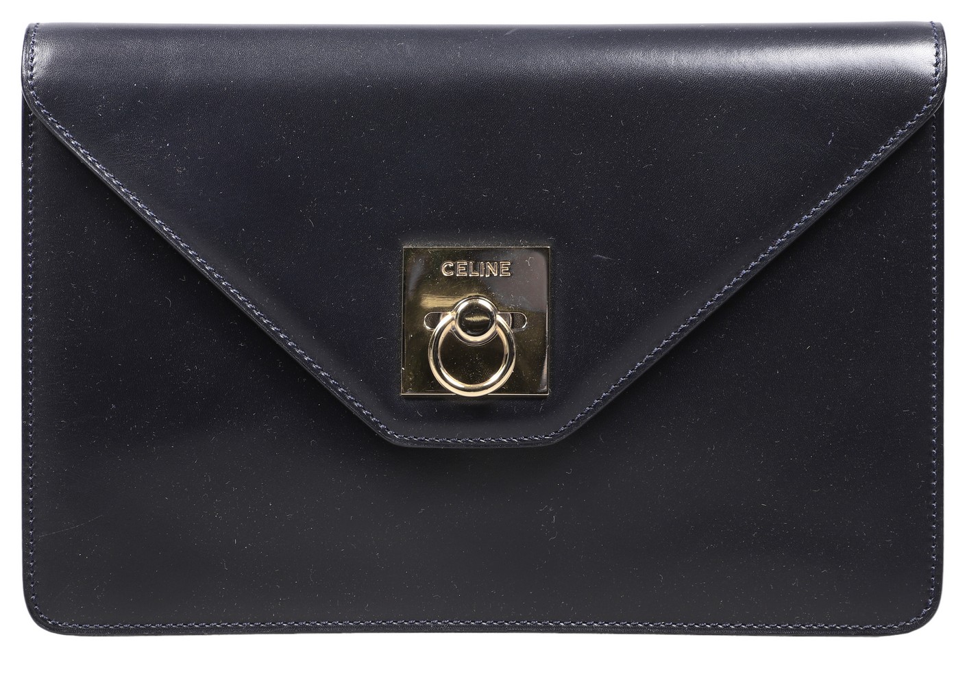 Navy leather Celine envelope