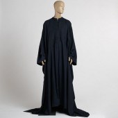 NAVY WOOL PINSTRIPE CAFTANNo l