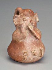 Nayarit earthenware pig vessel