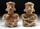 NAYARIT POLYCHROME SEATED FIGU