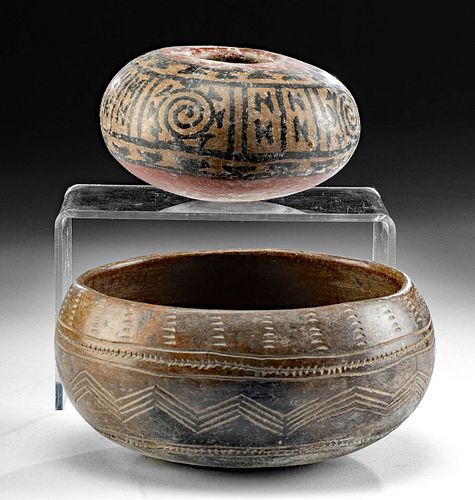 NAYARIT POTTERY BOWLS - INCISED &
