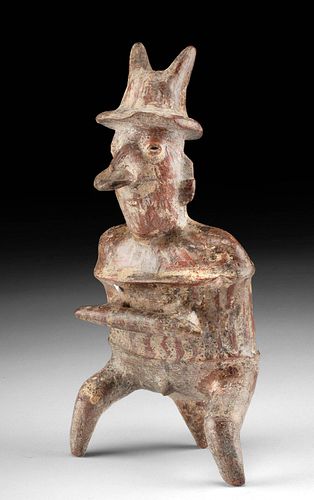 NAYARIT POTTERY SEATED WARRIOR