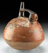 NAZCA POLYCHROME EFFIGY STIRRU