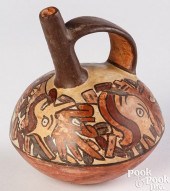 NAZCA POLYCHROMED POTTERY SPOU