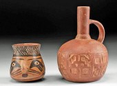 NAZCA POTTERY TROPHY HEAD JAR