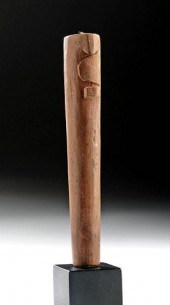 NAZCA WOOD SNUFF TUBE - ABSTRA