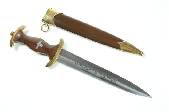 NAZI SA DAGGER. Etched blade with