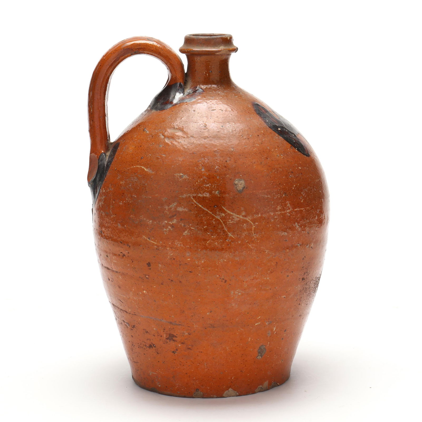 NC POTTERY REDWARE JUG WITH