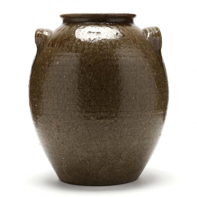 NC POTTERY STORAGE JAR, JAMES